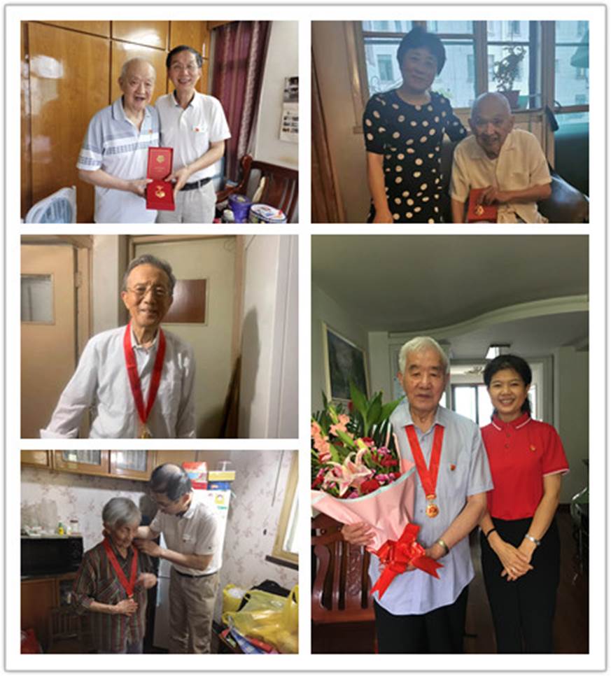 2021年6月24日威廉希尔为王启华老党员颁发“光荣在党50年”纪念章（1）_副本